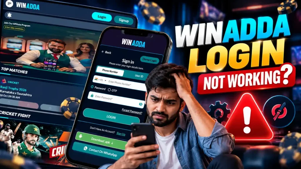 Winadda Login Not Working